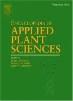 Encyclopedia of applied plant sciences