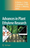 Advances in plant ethylene research : proceedings of the 7th International Symposium on the Plant Hormone Ethylene /