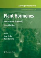 Plant hormones : methods and protocols /