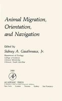 Animal migration, orientation, and navigation /