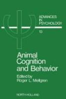 Animal cognition and behavior /