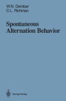 Spontaneous alternation behavior /