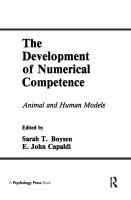 The Development of numerical competence : animal and human models /