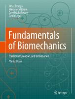 Fundamentals of biomechanics equilibrium, motion, and deformation /