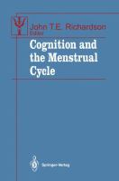 Cognition and the menstrual cycle /