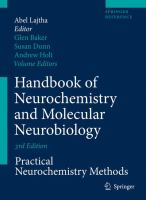 Handbook of neurochemistry and molecular neurobiology
