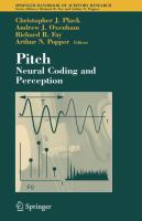 Pitch neural coding and perception /