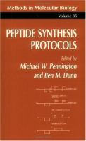 Peptide synthesis protocols /