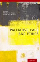 Palliative care and ethics /