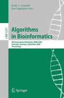Algorithms in bioinformatics 8th international workshop, WABI 2008, Karlsruhe, Germany, September 15-19, 2008 : proceedings /