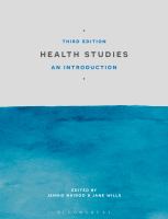 Health studies : an introduction /
