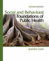 Social and behavioral foundations of public health /