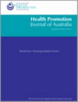 Health promotion journal of Australia : official journal of Australian Association of Health Promotion Professionals.