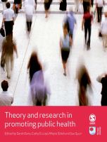 Theory and research in promoting public health /
