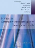 Methods in community-based participatory research for health /