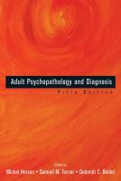Adult psychopathology and diagnosis