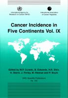 Cancer incidence in five continents, Volume IX /