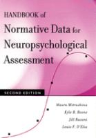 Handbook of normative data for neuropsychological assessment /
