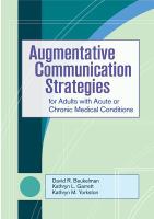 Augmentative communication strategies for adults with acute or chronic medical conditions /