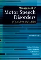 Management of motor speech disorders in children and adults /