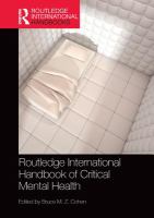 Routledge international handbook of critical mental health /