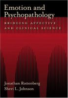 Emotion and psychopathology : bridging affective and clinical science /