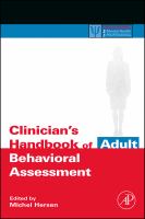 Clinician's handbook of adult behavioral assessment /