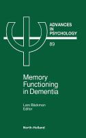 Memory functioning in dementia /