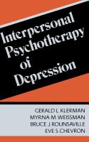 Interpersonal psychotherapy of depression /
