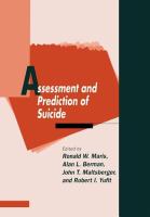 Assessment and prediction of suicide /