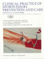 Clinical practice of sports injury prevention and care /