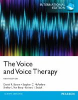 The voice and voice therapy /