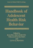 Handbook of adolescent health risk behavior /