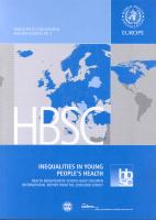 Inequalities in young people's health : HBSC international report from the 2005/2006 Survey /