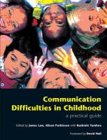 Communication difficulties in childhood : a practical guide /