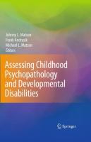 Assessing childhood psychopathology and developmental disabilities /
