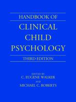 Handbook of clinical child psychology /