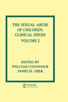 The Sexual abuse of children. Vol. 2, Clinical issues /