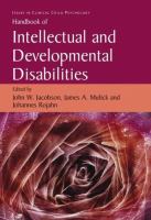 Handbook of intellectual and developmental disabilities /
