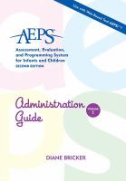 AEPS assessment, evaluation, and programming system for infants and children /
