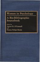 Women in psychology : a bio-bibliographic sourcebook /