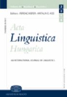 Acta linguistica Hungarica.