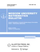 Moscow University mathematics bulletin.