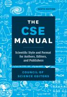 The CSE manual : scientific style and format for authors, editors, and publishers /
