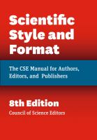 Scientific style and format : the CSE manual for authors, editors, and publishers /