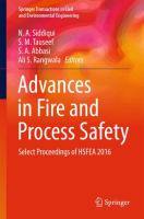 Advances in fire and process safety : select proceedings of HSFEA 2016 /