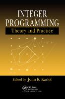 Integer programming : theory and practice /