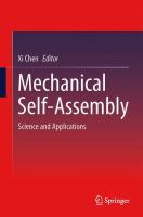 Mechanical self-assembly science and applications /