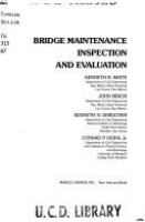 Bridge maintenance inspection and evaluation /