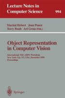 Object representation in computer vision : International NSF-ARPA Workshop, New York City, NY, USA, december 5-7, 1994 : proceedings /